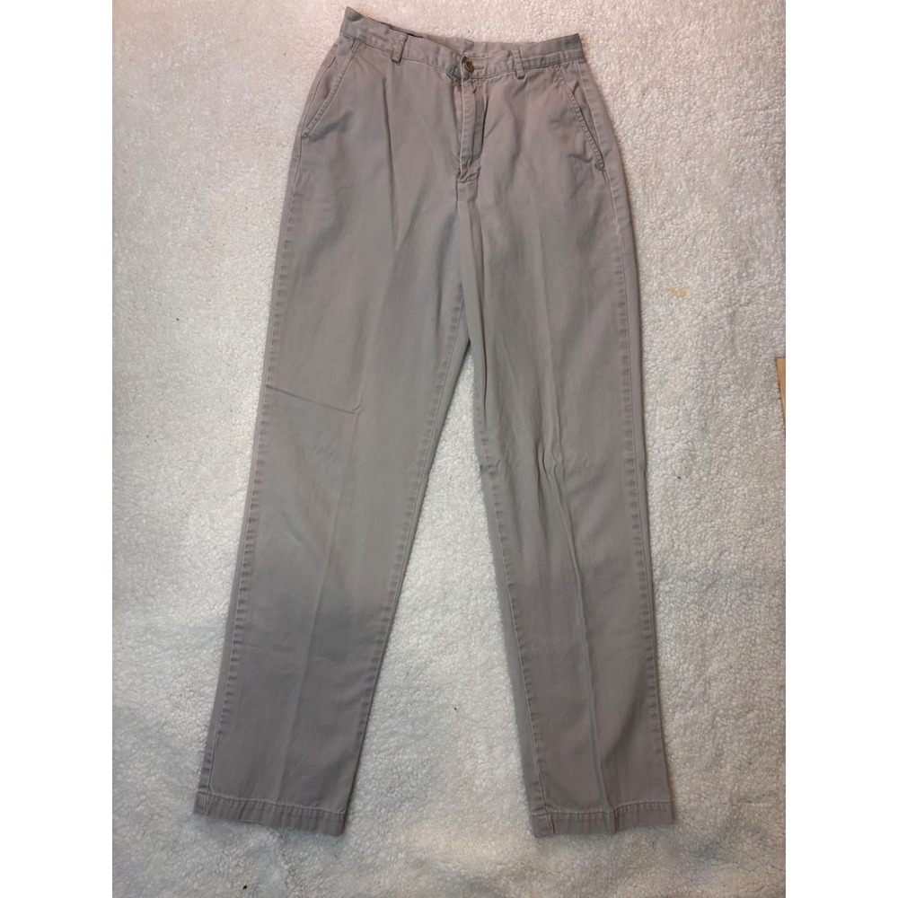 Land Ends Womens Khaki Chino Pants Size 4 28x27